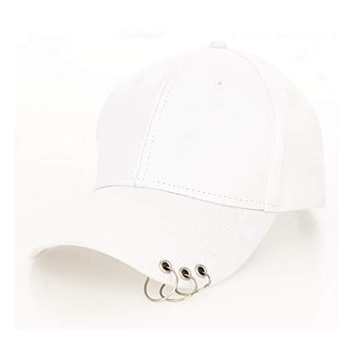 Unisex Kappe Baseball Caps,Verstellbare Baseballmütze Mit Ring Outdoor Sports Sun Cap Für Damen Herren Mode Hysteresenhut,Weiß von HAIBI