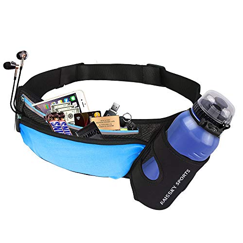 HAISSKY Trinkgürtel Verstellbar Gürteltasche Reißverschlusstaschen Hydration Band mit Wasser Flaschen 175 ml, Hüfttasche zum Joggen, Wandern, Radfahren Trinkgürtel Hüfttasche für 6.8 Zoll Smartphones HAISSKY Trinkgürtel Verstellbar Gürteltasche Reißverschlusstaschen Hydration Band mit Wasser Flaschen 175 ml, Hüfttasche zum Joggen, Wandern, Radfahren Trinkgürtel Hüfttasche für 6.8 Zoll Smartphones von HAISSKY