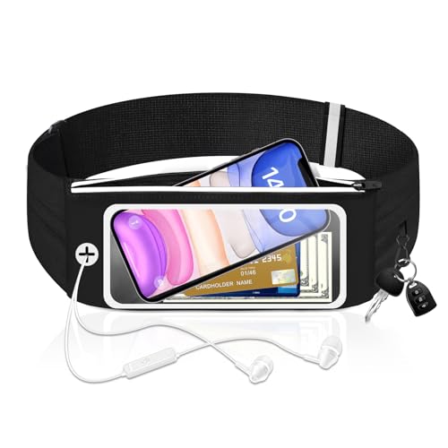 Laufgürtel für Handy Damen und Herren, Hüfttasche Bauchtasche Gürteltasche mit Touchscreen,Laufen, Sport, Hüfttasche Running Belt zum Joggen,Laufen Wandern Fitness Geschenke für Smartphones bis 6,9" von HAISSKY