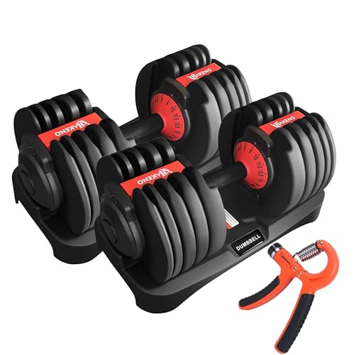 HAKENO 2x24kg/40kg Verstellbare Hanteln 15 in 1 Hantelset Einstellbare Platzsparende Hanteln, Kraftraining und Heimtraining Variable Gewichte platzsparend（24-40kg）2pcs von HAKENO