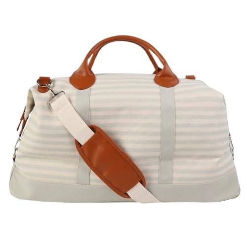 Sporttasche Reisetaschen Mit Reißverschluss, Canvas-Tasche, Weekender-Übernachtungstasche Für Damen, Handgepäck-Seesack Reisetasche(Color:C) von HALAHAI