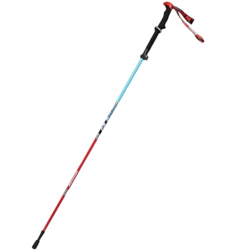 Wanderstöcke Trekkingstöcke Wanderstöcke, Starke, Leichte Wanderstöcke, Trekkingstöcke Aus Kohlefaser Für Camping Wanderstock Walking Stöcke(Color:Rood,Size:104-125cm) von HALAHAI