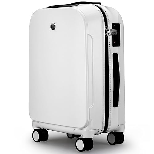 HALCARRY 24-Zoll-Koffer mit großem Fassungsvermögen, Fingerabdruck-Entriegelung, Kleiner und Leichter einziehbarer Trolley, Unisex-Smart-Boarding-Koffer von HALCARRY