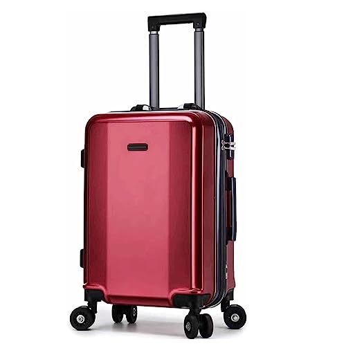HALCARRY Tragbarer Gepäckkoffer mit Rädern, Aluminiumrahmen, Doppelschnalle, Passwort-Gepäck, externer USB-Ladeanschluss, Smart-Koffer, exquisit von HALCARRY