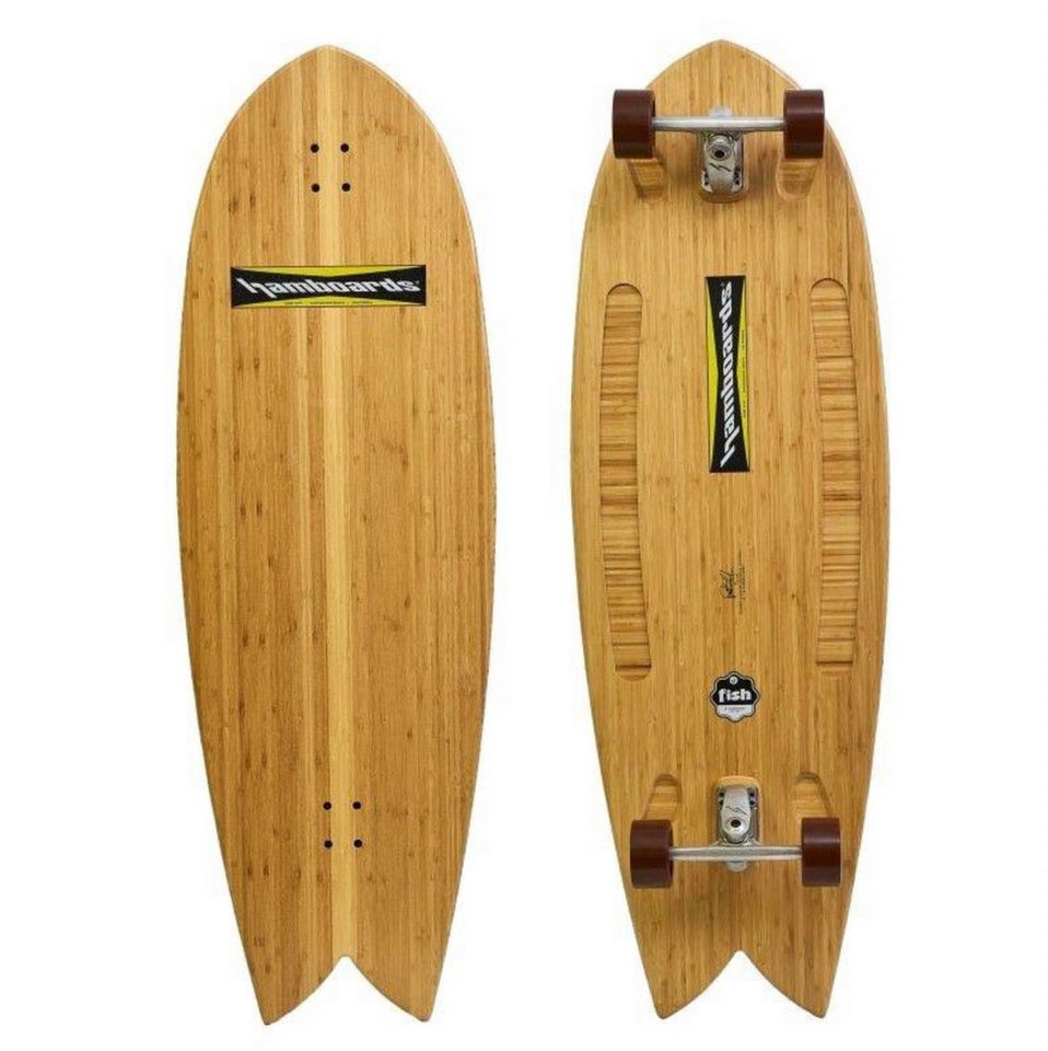 HAMBOARDS Skateboard FISH 53" SURFSKATE COMPLETE - BAMBOO NATURAL HAMBOARDS Skateboard FISH 53" SURFSKATE COMPLETE - BAMBOO NATURAL von HAMBOARDS