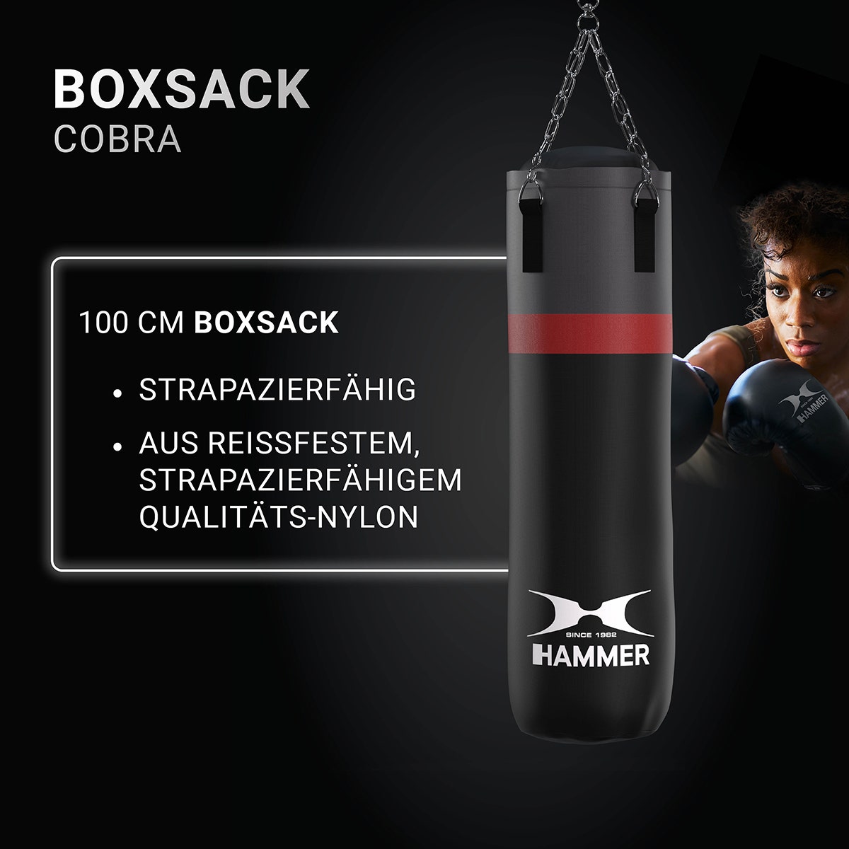 HAMMER BOXING Boxsack Cobra - 100 cm HAMMER BOXING Boxsack Cobra - 100 cm von HAMMER BOXING
