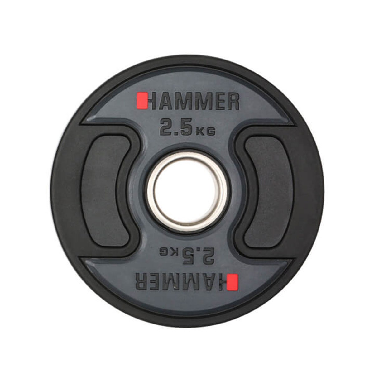 HAMMER Hanteln und Gewichte Hantelscheibe 50 mm 2,5 kg, PU von HAMMER