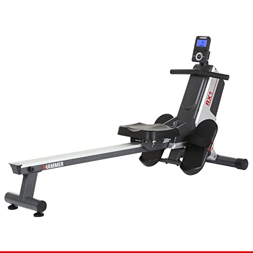 HAMMER Rudergerät RX1 für zu Hause - klappbare Rudermaschine mit Magnetbremssystem, kugelgelagertem Sitz, bis 120 kg Nutzergewicht & integriertem Pulsempfänger für Brustgurte HAMMER Rudergerät RX1 für zu Hause - klappbare Rudermaschine mit Magnetbremssystem, kugelgelagertem Sitz, bis 120 kg Nutzergewicht & integriertem Pulsempfänger für Brustgurte von HAMMER
