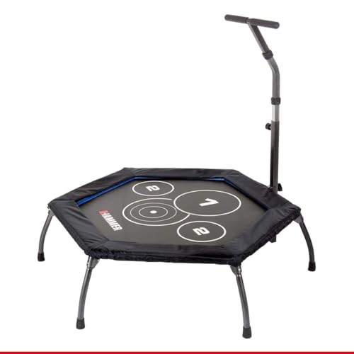 HAMMER Fitness-Trampolin Cross Jump, 98 cm Sprungfläche, patentierte Technik, mehrfach höhenverstellbarer Haltegriff, leistungsstark bis 130 kg Benutzergewicht HAMMER Fitness-Trampolin Cross Jump, 98 cm Sprungfläche, patentierte Technik, mehrfach höhenverstellbarer Haltegriff, leistungsstark bis 130 kg Benutzergewicht von HAMMER