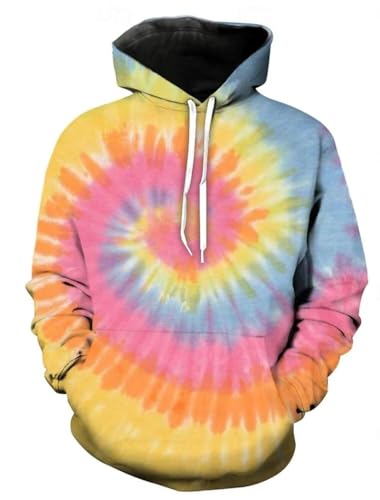 HAN MAN XIU 3D Druck Tie-Dye Hoodie Jungen Mädchen Sweatshirt Bunte Kleidung Harajuku Pullover von HAN MAN XIU