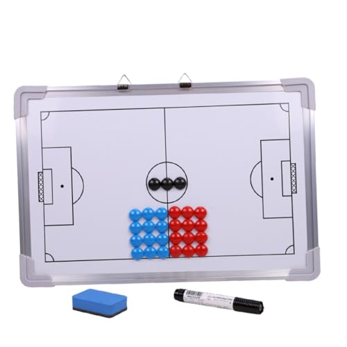 HANABASS 1 Satz Fußballbrett Aus Aluminiumlegierung Fußball Trainingstafel Magnetische Fußballtafel Coaching-ausbildungstafel Whiteboard Magnettafel Fußball-markierungstafel Weiß von HANABASS