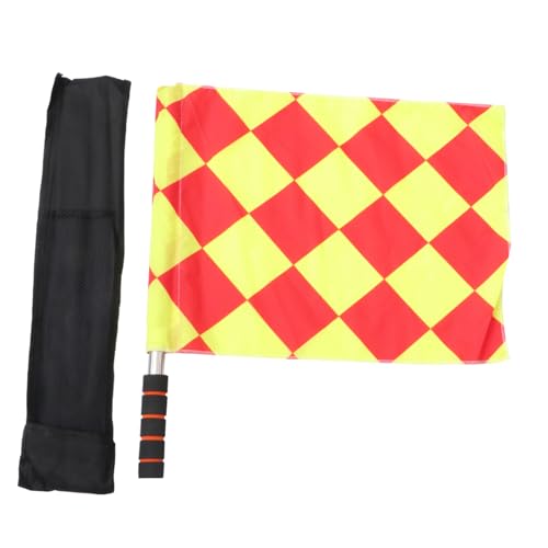 HANABASS 2St Fußballrichter aus wasserdichtem Stoff Fußball Schiedsrichter Flagge Handflagge mit Plastikgriff Leichte Schiedsrichter Flagge Schiedsrichterfahne Plane Mini-Flagge Handfahne von HANABASS