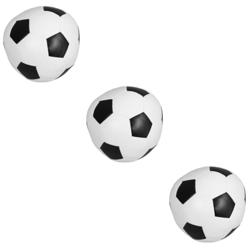 HANABASS 3st Soft-fußball Für Kinder Praller Fußball Mini-fußball Indoor-fußballspielzeug Kleiner Fußball Mini-sportbälle Fußballspielzeug Für Kinder Fußballspiel Spielzeug Weiß Pu von HANABASS