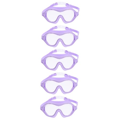 HANABASS 5St wasserdichte Schwimmbrille swimming goggles schwimmbrilen - Verstellbare Schwimmbrille taucherbrille schwimmbrille erwachsene Schwimmbrille für Damen Antibeschlagbrille Violett von HANABASS