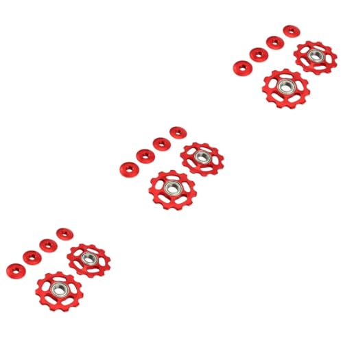 HANABASS 6 STK Mountainbike-Umwerfer-Riemenscheibe Siehe Fahrradzubehör Fahrrad-Laufrad-Zubehör Schaltwerkverlängerung Fahrrad schaltwerk Umwerfer Riemenscheibe Schaltwerkscheibe 11t rot von HANABASS