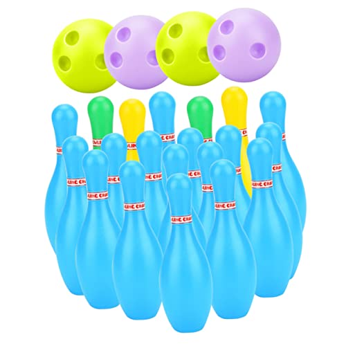 HANABASS 8 Sätze Bowling-Set Kinder Bowling Kegeln Kinder Bowlingkugel für Kleinkinder Bowlingkugel für Kinder Outdoor-Bowling Lernspielzeug für Kleinkinder Bowlingkegel für Kinder Plastik von HANABASS