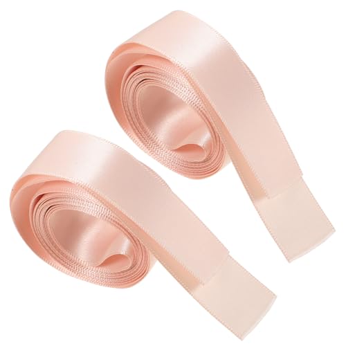 HANABASS 8 STK Bandschuhband Damen Ribbon bandfeile Schuhzusatz schnürsenkel für Schuhe elastische Schnürsenkel rosa Satinband Ballett Damenschuhe rosa Schleife Schuhbänder für Damen Satin- von HANABASS