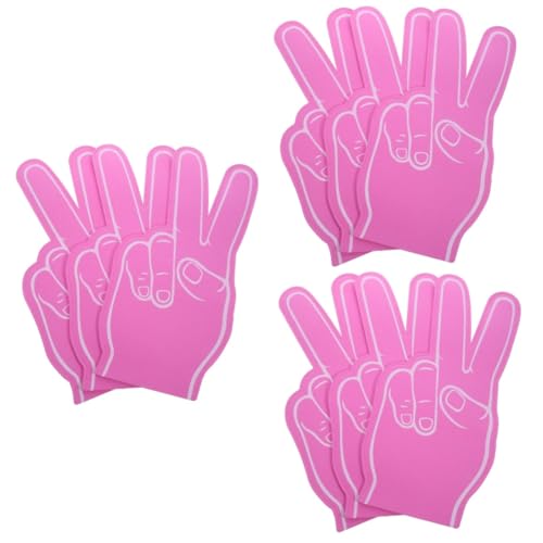 HANABASS 9 STK Cheerleader-handbewegung Team Jubel Schäumt Finger Party-Requisite Partykrachmacher Sport Poms Spiel Cheer Leading Foams Finger Requisiten Klatschen Zeiger Jubeln Rosy Schaum von HANABASS