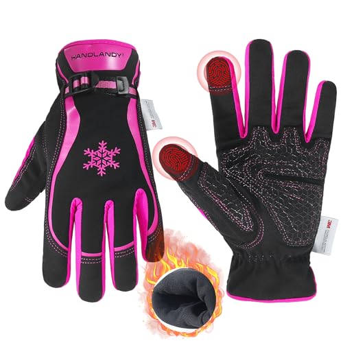 HANDLANDY Damen Winter Arbeitshandschuhe, isolierte Thermo-Arbeitshandschuhe, Touchscreen warme Gartenhandschuhe, klein HANDLANDY Damen Winter Arbeitshandschuhe, isolierte Thermo-Arbeitshandschuhe, Touchscreen warme Gartenhandschuhe, klein von HANDLANDY