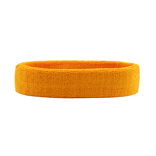 HANERDUN Sport Stirnband Damen Herren Schweißbänder Kopf Stirn Frottee Kopfband Sport für Laufen Fahrrad Joggen Tennis Fußball Orange HANERDUN Sport Stirnband Damen Herren Schweißbänder Kopf Stirn Frottee Kopfband Sport für Laufen Fahrrad Joggen Tennis Fußball Orange von HANERDUN