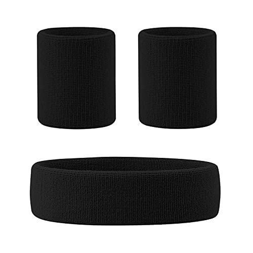 HANERDUN Sport Stirnband Herren Damen Schweißbänder Kopf Stirn Frottee Kopfband Sport für Laufen Fahrrad Joggen Tennis Fußball von HANERDUN