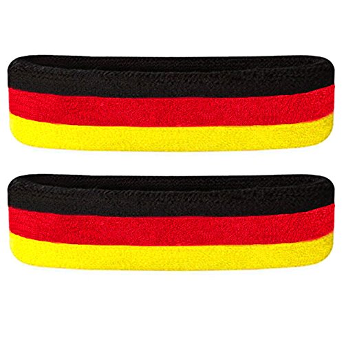 HANERDUN Sport Stirnband Herren Damen Schweißbänder Kopf Stirn Frottee Kopfband Sport für Laufen Fahrrad Joggen Tennis Fußball von HANERDUN