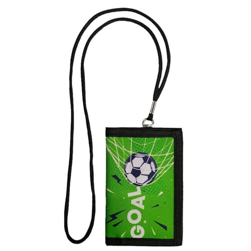 HANGSU Fußball Motiv Brustbeutel, Kinder Geldbörse mit Reißverschluss Münzfach und Kartenhalter Reisebrieftasche für Junge, Schwarz , 12*8*1cm, Modisch HANGSU Fußball Motiv Brustbeutel, Kinder Geldbörse mit Reißverschluss Münzfach und Kartenhalter Reisebrieftasche für Junge, Schwarz , 12*8*1cm, Modisch von HANGSU