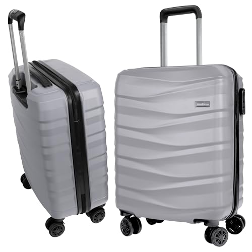 HANSEKOFFER Hartschalenkoffer groß · Koffer XL · Reisekoffer mit Rollen · Trolley mit Teleskopgriff · Leicht · Rollkoffer mit Zahlenschloss · Silber HANSEKOFFER Hartschalenkoffer groß · Koffer XL · Reisekoffer mit Rollen · Trolley mit Teleskopgriff · Leicht · Rollkoffer mit Zahlenschloss · Silber von HANSEKOFFER