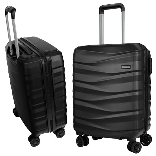 HANSEKOFFER Hartschalenkoffer mittelgroß · Koffer L · Reisekoffer mit Rollen · Trolley mit Teleskopgriff · Leicht · Rollkoffer mit Zahlenschloss · Schwarz HANSEKOFFER Hartschalenkoffer mittelgroß · Koffer L · Reisekoffer mit Rollen · Trolley mit Teleskopgriff · Leicht · Rollkoffer mit Zahlenschloss · Schwarz von HANSEKOFFER