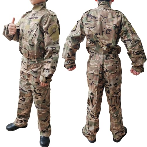 H World EU Taktisches Airsoft-Kostüm für Kinder, BDU Jagd, Militär, Camouflage, Kampf, Uniform, Kostüm, Jacke und Hose (MC, 130) H World EU Taktisches Airsoft-Kostüm für Kinder, BDU Jagd, Militär, Camouflage, Kampf, Uniform, Kostüm, Jacke und Hose (MC, 130) von H World EU