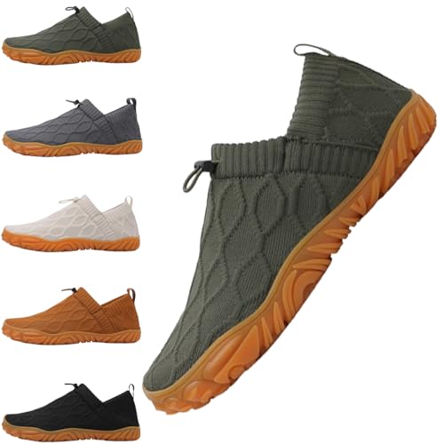 HANYILI Barefoot Water Shoes Lightweight Non Slip Quick-Drying Slip On Knitted Women Men Minimalist Comfortable Walking Shoes Beach Outdoor Running Sneakers (Green,EU-41) von HANYILI