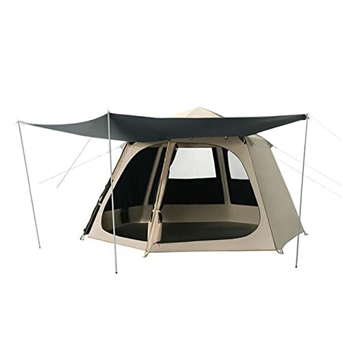 Picknick-Camping im Freien, tragbares, zusammenklappbares Haupthallendach, sechseckiges Vinylzelt, verdickter Sonnenschutz und regenfest von HAONIY