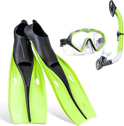 Schwimm Flossen Taucher Brille Unterwassersport Erwachsene Professionelles Schnorchel Training Fins Ideal für Reisen von HAONIY