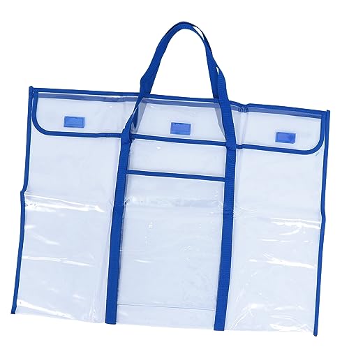 HAPINARY 1stk Pinnwand-Aufbewahrungstasche Tasche Für Große Plakate Die Einkaufstasche Aktentaschen Aufbewahrung Für Pinnwand-Organizer Tragetasche Für Kunstmappen Pinnwandhalter Blue PVC von HAPINARY