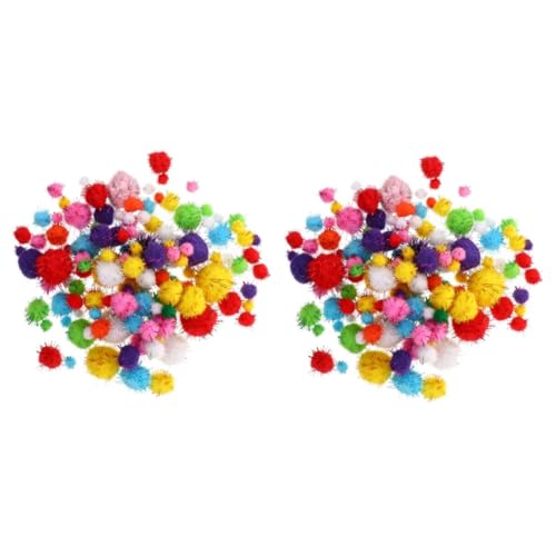 HAPINARY 480 STK Goldener Fellknäuel Pom-Poms-Banner Pompom selber Machen Materialball selber Machen Spielzeug bastelkugeln Flauschiger Ball selber Machen Pom Poms Bälle Polyester haarball von HAPINARY