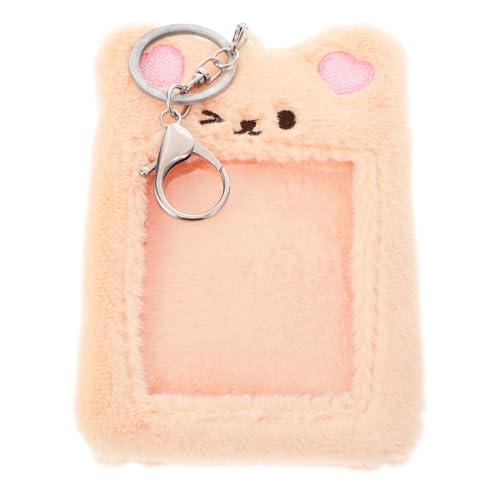 HAPINARY Bärenkartenhalter-Anhänger schlank funkeln Charme Zubehör Geldklammer Kawaii plüschtier Karten Halter Key Chains Bushalter minimalistische Brieftasche mit Fronttasche PVC Khaki von HAPINARY