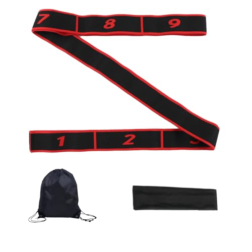 HAPPOW Yoga Set mit 9 Schleifen, Stretching Band, Yoga Gurt mit 1 Tasche und 1 Sport-Stirnband, Dehnungsband Perfekt für Dehnungsübungen und Schulter-Entlastung von HAPPOW