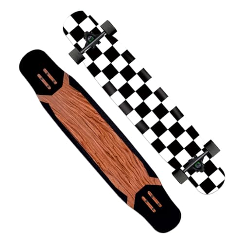 46 Zoll Longboards für Mädchen Jungen, Longboard Skateboards Cruiser Double Kick Concave Pro Complete Skateboard Deck für Kinder Erwachsene Anfänger Extremsport (Color : Style G) von HAQMG