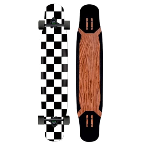 46 Zoll Pro Complete Longboard Skateboards Cruiser Double Kick Concave Longboards für Mädchen Jungen, Skateboard Deck für Kinder Erwachsene Anfänger Extremsport (Color : Style B) von HAQMG
