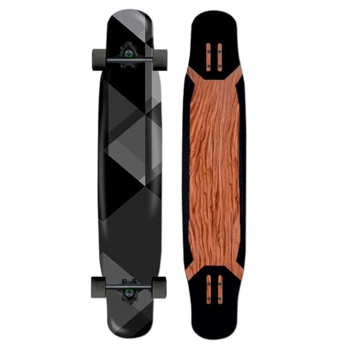 46 Zoll Pro Complete Longboard Skateboards Cruiser Double Kick Concave Longboards für Mädchen Jungen, Skateboard Deck für Kinder Erwachsene Anfänger Extremsport (Color : Style D) von HAQMG