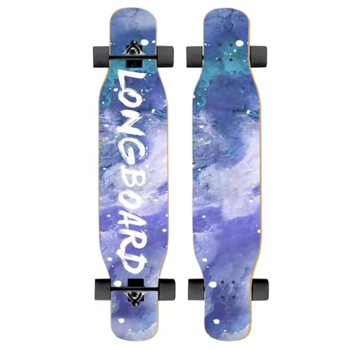 47" Skateboard Mädchen Longboards Kinder Skateboards Erwachsene für Anfänger, Longboards für Jungen, Longboard Skateboard für Cruising, Free Style, Downhill und Tanzen (Color : C) von HAQMG