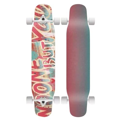 Longboard Kinder Skateboard Erwachsene für Anfänger, 46" Skateboard Mädchen Pro Longboards für Jungen, Longboard Skateboard für Cruising, Free Style, Downhill und Tanzen (Color : Style D) von HAQMG