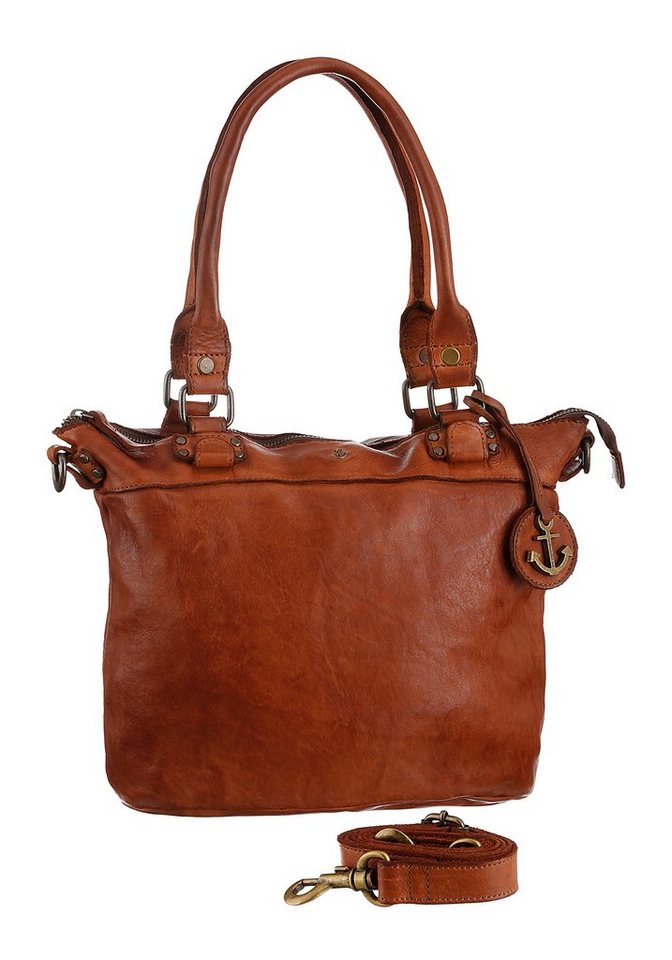 HARBOUR 2nd Shopper Bianca, aus Leder mit typischen Marken-Anker-Label und Schmuckanhänger HARBOUR 2nd Shopper Bianca, aus Leder mit typischen Marken-Anker-Label und Schmuckanhänger von HARBOUR 2nd