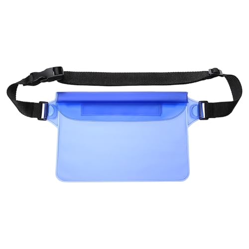 HARFINGTON Wasserdichte Bauchtasche mit verstellbarem Hüftgurt für Reisen, Strand, Schwimmen, Kajakfahren, Bootfahren, Poolzubehör, transparentes Blau von HARFINGTON