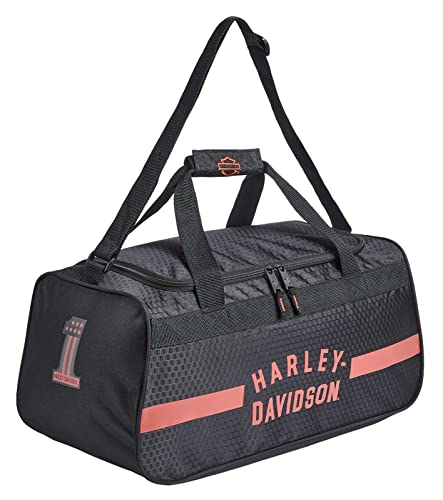 Harley-Davidson Rust Orange #1 Logo Sports Duffel Bag w/ Shoulder Strap - Black von HARLEY-DAVIDSON