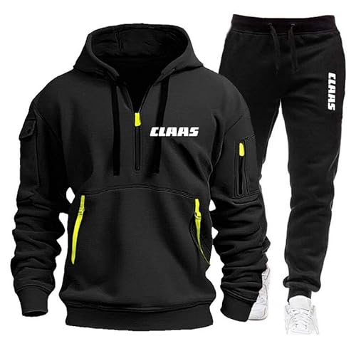 Herren Sportswear Anzug CL_AAS Logo Kapuzenjacke Und Sporthose, Freizeitanzug Streetwear Fashion Trainingsanzug Halbreißverschluss Jogginganzug von HARTYC