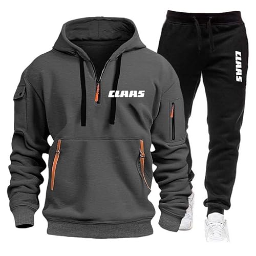 Herren Sportswear Anzug CL_AAS Logo Kapuzenjacke Und Sporthose, Freizeitanzug Streetwear Fashion Trainingsanzug Halbreißverschluss Jogginganzug von HARTYC