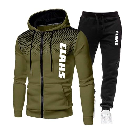 Herren Trainingsanzug Einstellen, CL_AAS Jogginganzug Sportanzug, Für Männer Laufanzug Gym Fitness Runningwear Zip Jacke + Hose von HARTYC