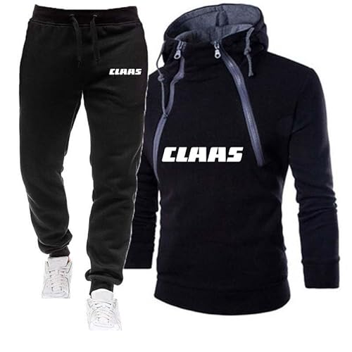 Trainingsanzug Für Herren, Zweiteilige Sportbekleidung Mit CL_AAS-Aufdruck, Jogginganzug, Sweatshirt Mit Reißverschluss, Kapuzenjacke + Sporthose von HARTYC