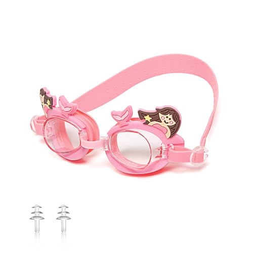 HASLED Kinder Schwimmbrille, Transparente Badebrille Antibeschlag, Rosa, Verstellbare Niedliche Cartoon Silikon-Poolbrille, für 3-12 Jahre Alte Jungen und Mädchen HASLED Kinder Schwimmbrille, Transparente Badebrille Antibeschlag, Rosa, Verstellbare Niedliche Cartoon Silikon-Poolbrille, für 3-12 Jahre Alte Jungen und Mädchen von HASLED